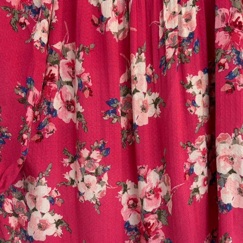 Westport Dark Pink Off-Shoulder Floral Blouse Size XS - Picture 4 of 5
